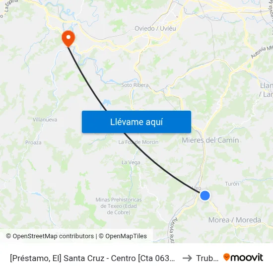 [Préstamo, El]  Santa Cruz - Centro [Cta 06303] to Trubia map