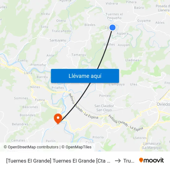 [Tuernes El Grande]  Tuernes El Grande [Cta 06351] to Trubia map