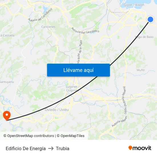 Edificio De Energía to Trubia map