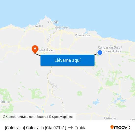 [Caldevilla]  Caldevilla [Cta 07141] to Trubia map