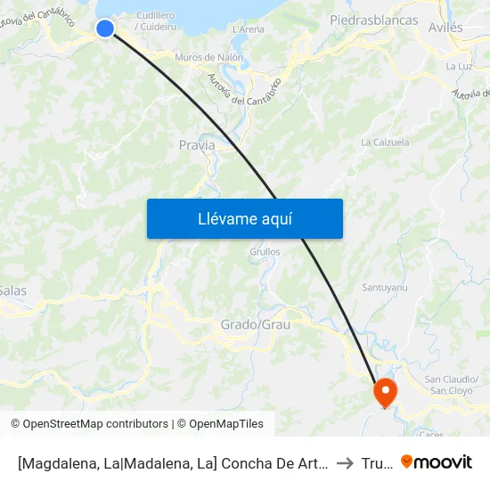 [Magdalena, La|Madalena, La]  Concha De Artedo [Cta 07333] to Trubia map