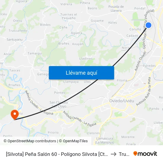 [Silvota]  Peña Salón 60 - Polígono Silvota [Cta 07952] to Trubia map