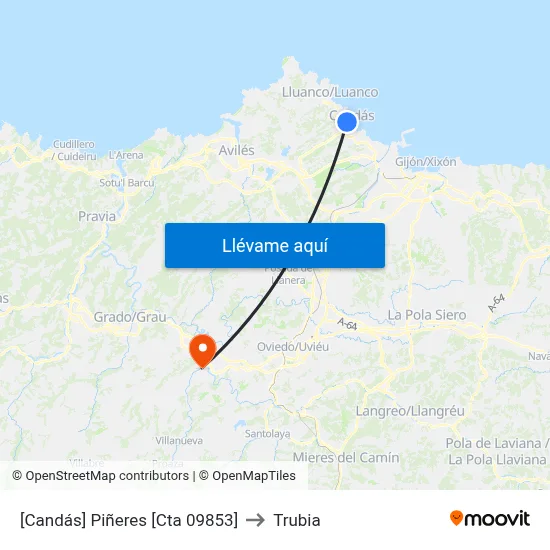 [Candás]  Piñeres [Cta 09853] to Trubia map
