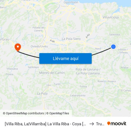 [Villa Riba, La|Villarriba]  La Villa Riba - Coya [Cta 09126] to Trubia map