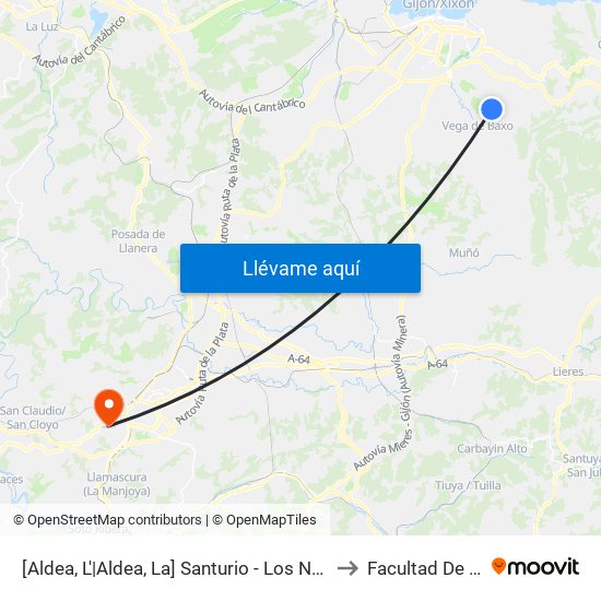 [Aldea, L'|Aldea, La]  Santurio - Los Nogales [Cta 08238] to Facultad De Química map
