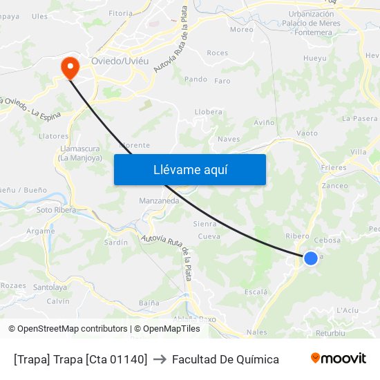 [Trapa]  Trapa [Cta 01140] to Facultad De Química map