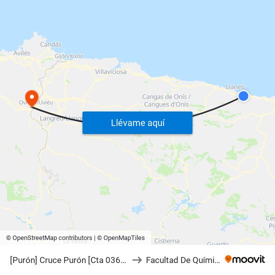[Purón]  Cruce Purón [Cta 03686] to Facultad De Química map