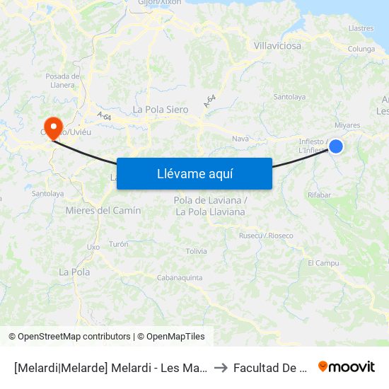 [Melardi|Melarde]  Melardi - Les Mates [Cta 03749] to Facultad De Química map