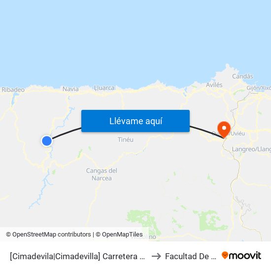 [Cimadevila|Cimadevilla]  Carretera Pastur [Cta 05831] to Facultad De Química map