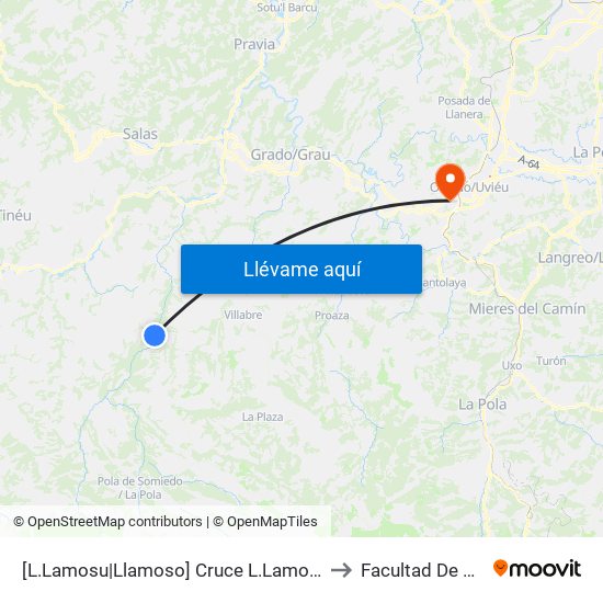 [L.Lamosu|Llamoso]  Cruce L.Lamosu [Cta 06002] to Facultad De Química map