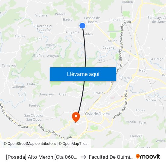 [Posada]  Alto Merón [Cta 06075] to Facultad De Química map