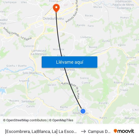 [Escombrera, La|Blanca, La]  La Escombrera [Cta 01587] to Campus Del Milán map