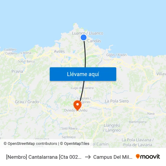 [Nembro]  Cantalarrana [Cta 00290] to Campus Del Milán map