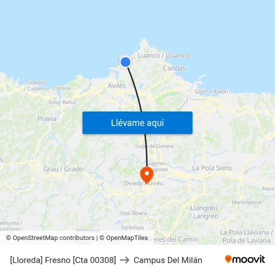 [Lloreda]  Fresno [Cta 00308] to Campus Del Milán map