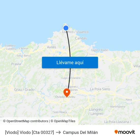 [Viodo]  Viodo [Cta 00327] to Campus Del Milán map
