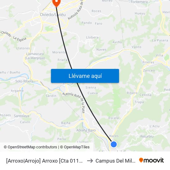 [Arroxo|Arrojo]  Arroxo [Cta 01128] to Campus Del Milán map