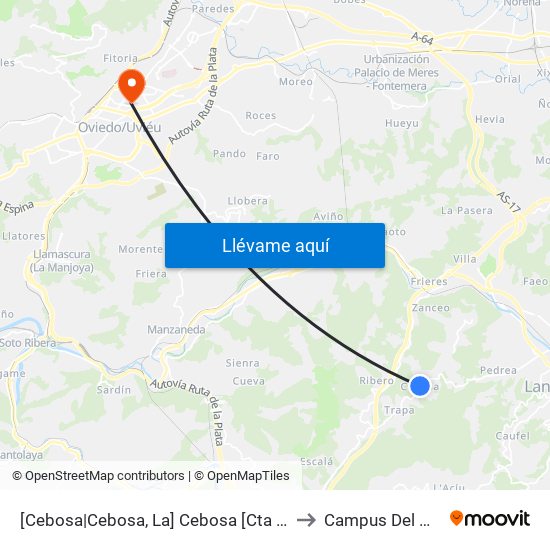 [Cebosa|Cebosa, La]  Cebosa [Cta 01143] to Campus Del Milán map