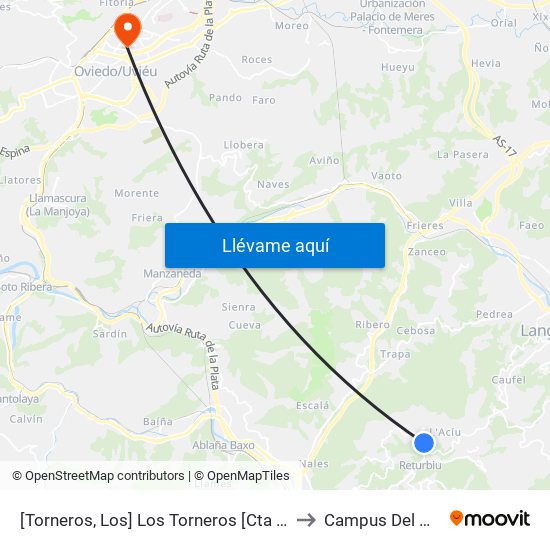 [Torneros, Los]  Los Torneros [Cta 01175] to Campus Del Milán map