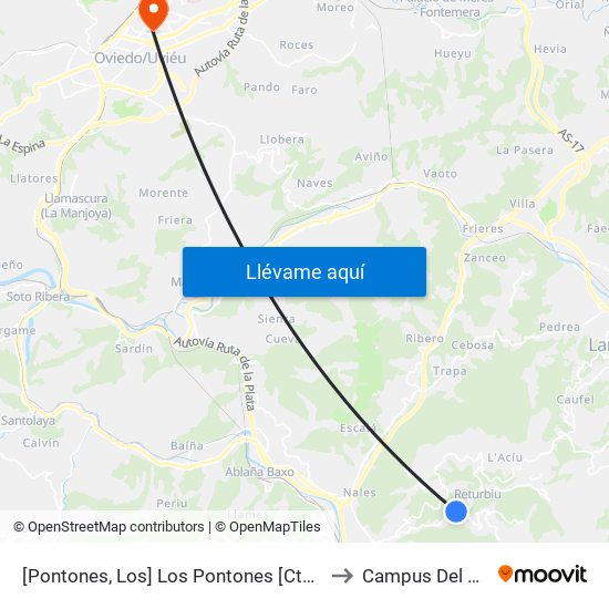 [Pontones, Los]  Los Pontones [Cta 01178] to Campus Del Milán map