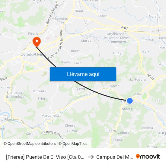 [Frieres]  Puente De El Viso [Cta 01297] to Campus Del Milán map