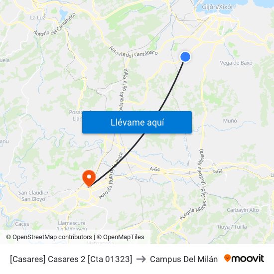 [Casares]  Casares 2 [Cta 01323] to Campus Del Milán map