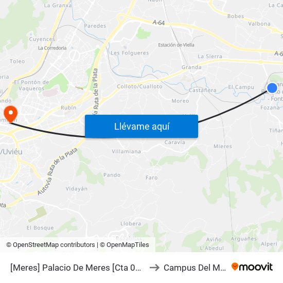 [Meres]  Palacio De Meres [Cta 03524] to Campus Del Milán map