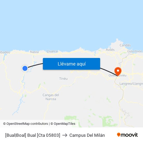 [Bual|Boal]  Bual [Cta 05803] to Campus Del Milán map