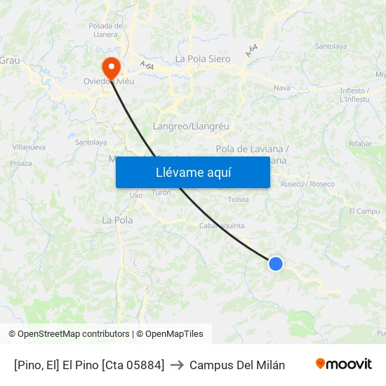 [Pino, El]  El Pino [Cta 05884] to Campus Del Milán map