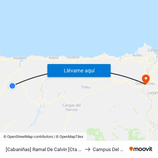 [Cabaniñas]  Ramal De Calvín [Cta 05902] to Campus Del Milán map