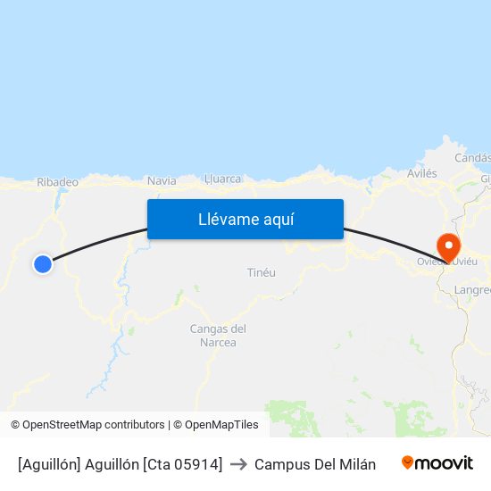 [Aguillón]  Aguillón [Cta 05914] to Campus Del Milán map