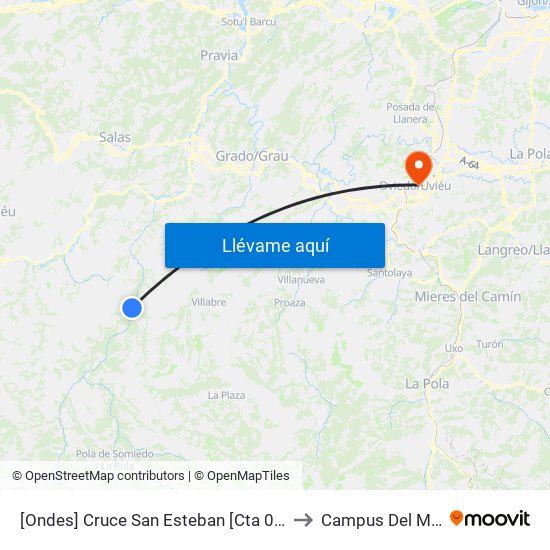 [Ondes]  Cruce San Esteban [Cta 06005] to Campus Del Milán map