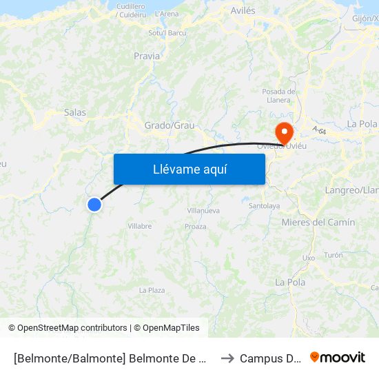 [Belmonte/Balmonte]  Belmonte De Miranda [Cta 06006] to Campus Del Milán map