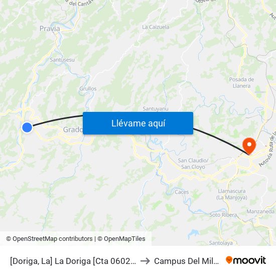 [Doriga, La]  La Doriga [Cta 06025] to Campus Del Milán map