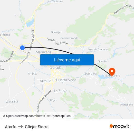 Atarfe to Atarfe map