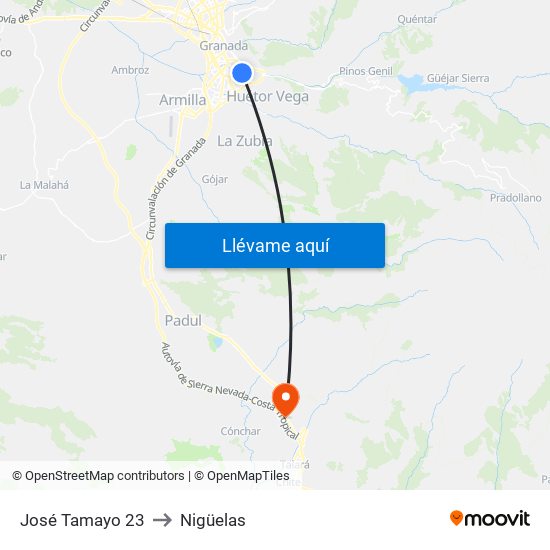 José Tamayo 23 to Nigüelas map