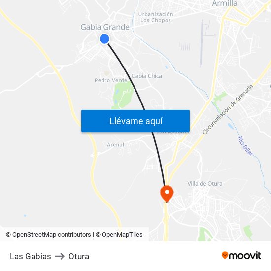 Las Gabias to Las Gabias map