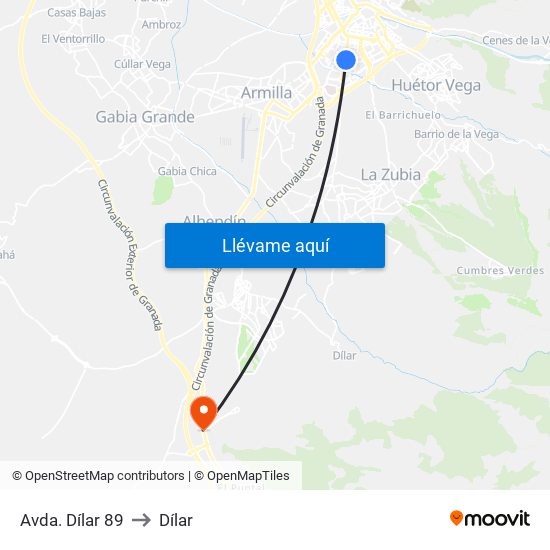 Avda. Dílar 89 to Dílar map