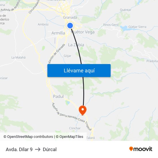Avda. Dílar 9 to Dúrcal map