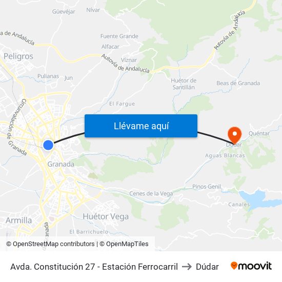 Avda. Constitución 27 - Estación Ferrocarril to Dúdar map