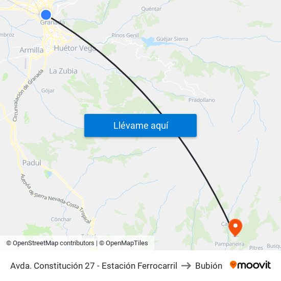 Avda. Constitución 27 - Estación Ferrocarril to Bubión map