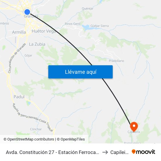 Avda. Constitución 27 - Estación Ferrocarril to Capileira map