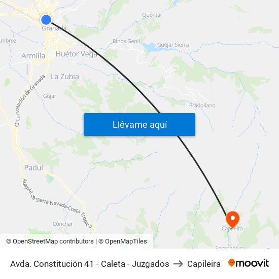 Avda. Constitución 41 - Caleta - Juzgados to Capileira map