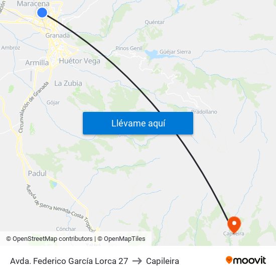 Avda. Federico García Lorca 27 to Capileira map
