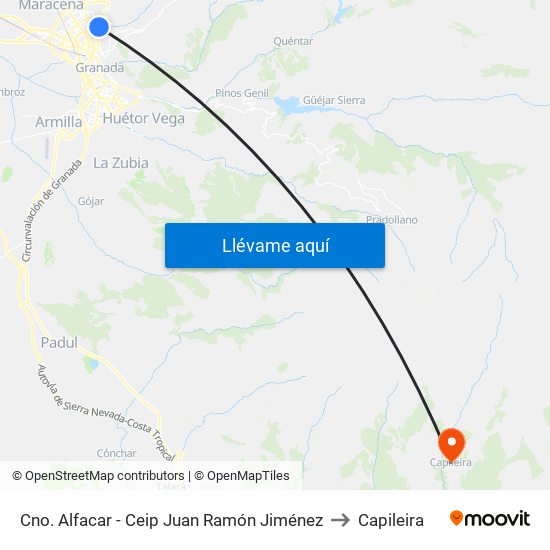 Cno. Alfacar - Ceip Juan Ramón Jiménez to Capileira map