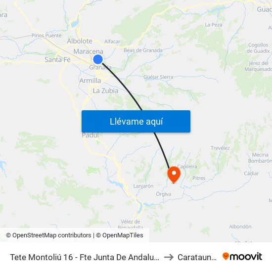 Tete Montoliú 16 - Fte Junta De Andalucía to Carataunas map