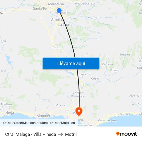 Ctra. Málaga - Villa Pineda to Motril map
