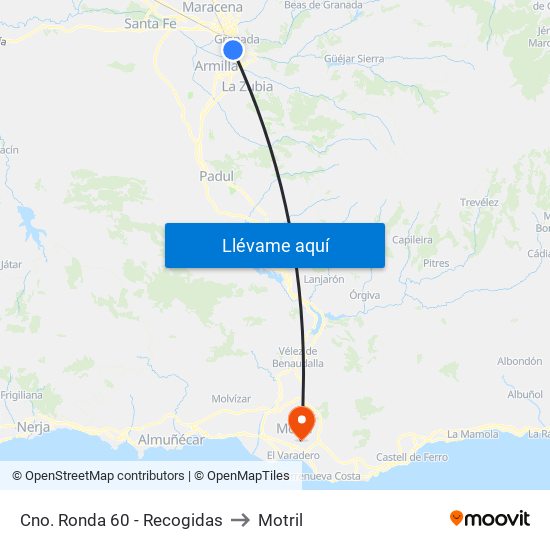 Cno. Ronda 60 - Recogidas to Motril map