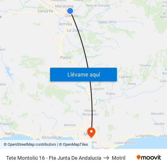 Tete Montoliú 16 - Fte Junta De Andalucía to Motril map