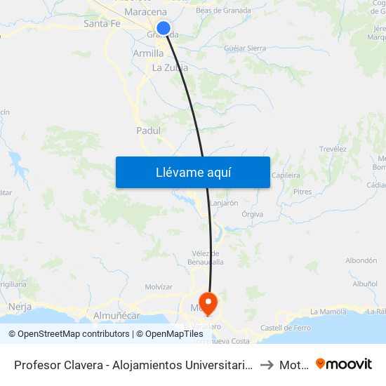 Profesor Clavera - Alojamientos Universitarios to Motril map