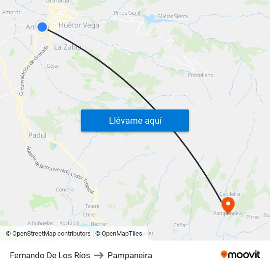 Fernando De Los Ríos to Pampaneira map